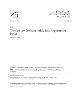 The Con Law Professor with Judicial Appointment Power