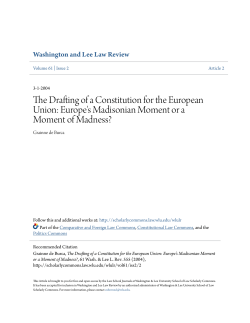 The Drafting of a Constitution for the European Union: Europe`s