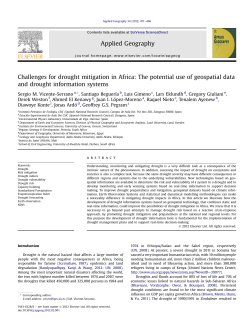 Challenges for drought mitigation in Africa: The potential