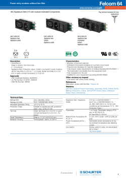 Felcom 64 - Power entry modules without line filter