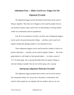 Addendum Four &mdash; Hitler Used Every Trigger On The Alignment
