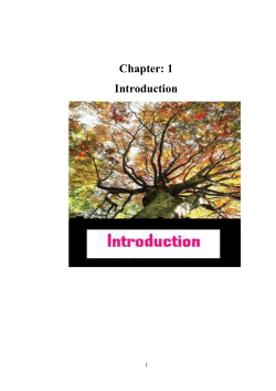 Chapter: 1 Introduction