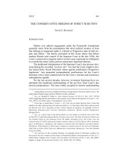 The Conservative Origins of Strict Scrutiny