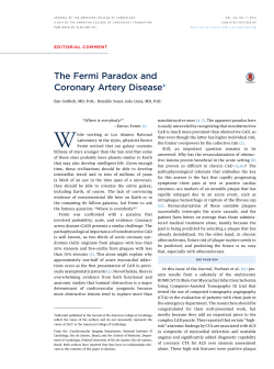The Fermi Paradox and Coronary Artery Disease