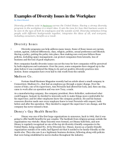 Examples of Diversity Issues in the Workplace