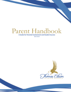 Parent Handbook - Thomas Edison Charter Schools