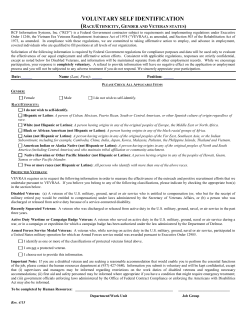RCF Self ID Voluntary
