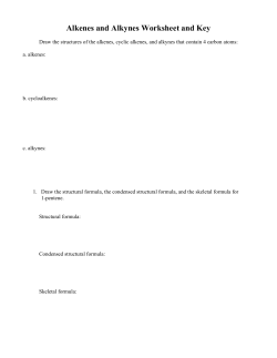 alkenes and alkynes worksheet and key02 25 10