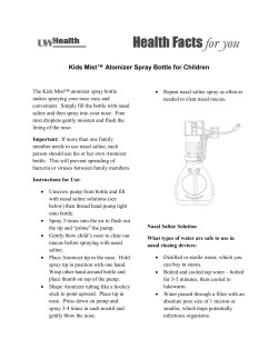 Kids Mist&trade; Atomizer Spray Bottle for Children