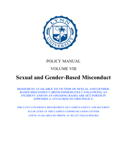 Sexual and gender-based misconduct policy