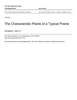 The Characteristic Plants of a Typical Prairie