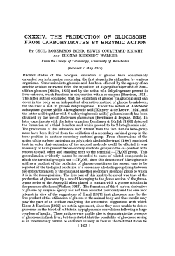 cxxxiv. the production of glucosone from carbohydrates by