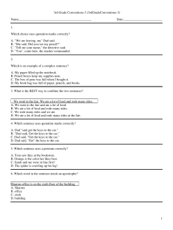 3rd Grade Conventions-3 (3rdGradeConventions-3)