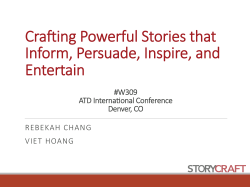 Crabing Powerful Stories that Inform, Persuade, Inspire, and Entertain