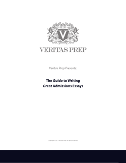 The Guide to Writing Great Admissions Essays