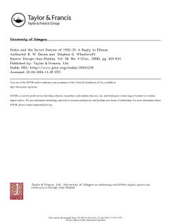 Stalin and the Soviet Famine of 1932-33: A Reply to Ellman