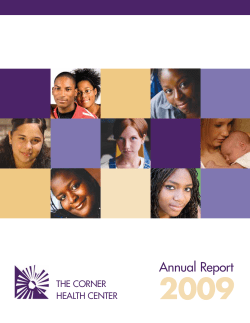 2009 Annual Report - The Corner Health Center