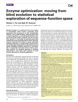 Enzyme optimization: moving from blind evolution to statistical