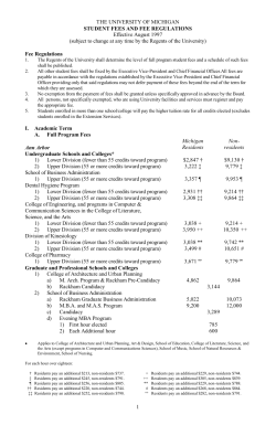 the university of michigan - Office of the Registrar