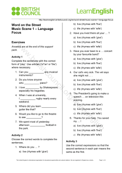 Support Pack - British Council Learn English