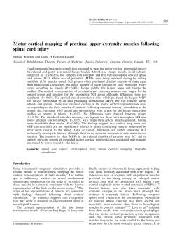 Motor cortical mapping of proximal upper extremity muscles