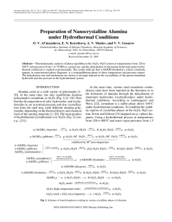 Preparation of Nanocrystalline Alumina under Hydrothermal