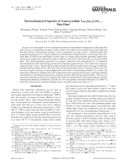 Electrochemical Properties of Nanocrystalline La0. 5Sr0. 5CoO3&minus; x