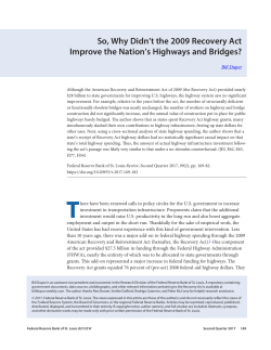 So, Why Didn`t the 2009 Recovery Act Improve the Nation`s