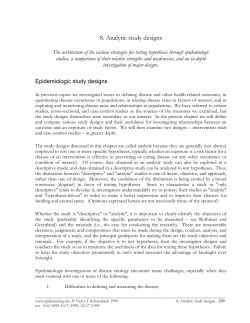 Epidemiologic study designs
