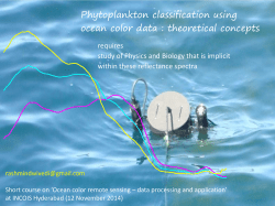 Phytoplankton classification using ocean color data : theoretical