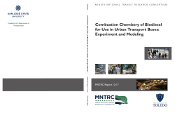 Combustion Chemistry of Biodiesel for Use in Urban Transport