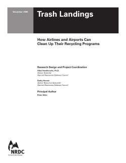 NRDC: Trash Landings -- How Airlines and Airports Can Clean Up