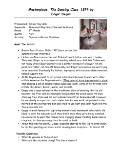 Masterpiece: The Dancing Class, 1874 by Edgar Degas