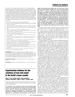 Experimental evidence for the existence of iron