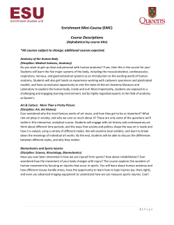 Enrichment Mini-Course (EMC) Course