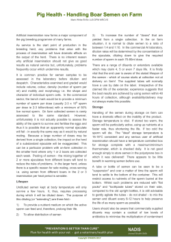 Handling Boar Semen on Farm