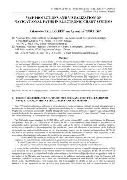 map projections and visualization of navigational paths in electronic