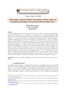 Print this article - International Journal of Human Sciences