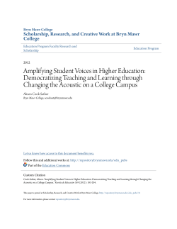 Amplifying Student Voices in Higher Education