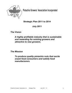 Pistachio Growers` Association Incorporated