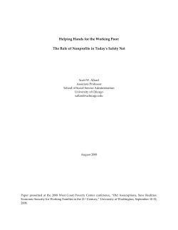 Helping Hands for the Working Poor: The Role of