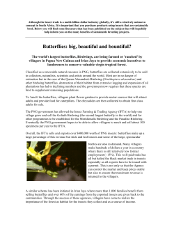 Butterflies: big, beautiful and bountiful?