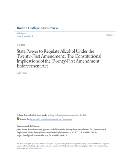 State Power to Regulate Alcohol Under the Twenty