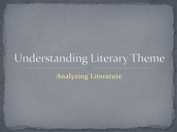 Understanding Literary Theme - Mrs. Warner`s 4th Grade Classroom