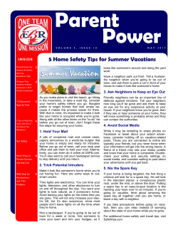 5 Home Safety Tips for Summer Vacations
