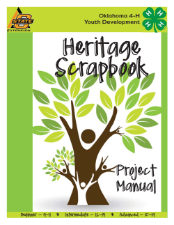 Heritage Scrapbook Manual - Oklahoma 4-H