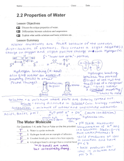 2-2 notes properties of water