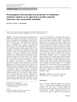 Petrographical and petrophysical properties of sandstones
