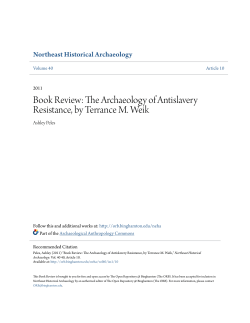 The Archaeology of Antislavery Resistance, by Terrance