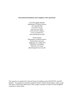 International Institutions and Compliance